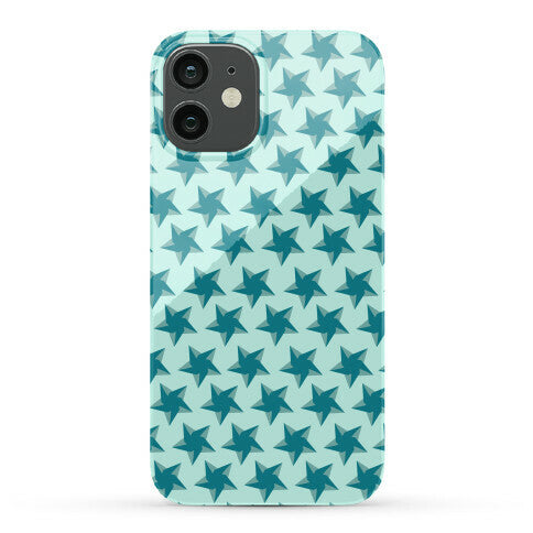 Teal Star Pattern Phone Case